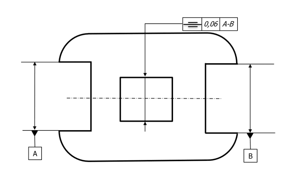 GD&T SYMMETRY - drawing example