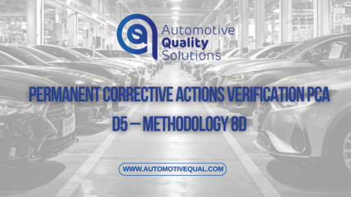Permanent Corrective Actions verification PCA D5 – Methodology 8D