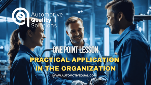 One Point Lesson - practical application in the Organization
