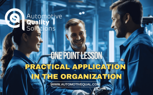 One Point Lesson - practical application in the Organization