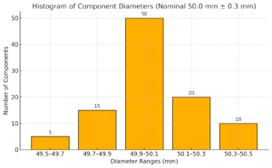 histogram of component diameters