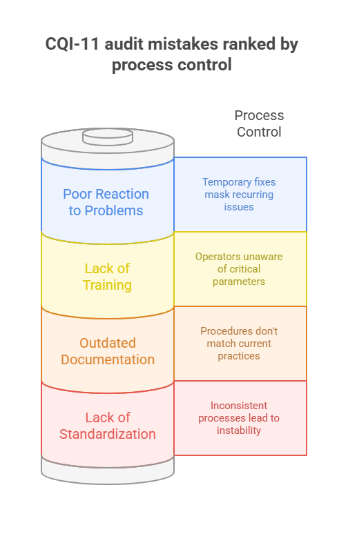 CQI-11 audit mistakes ranked by process control