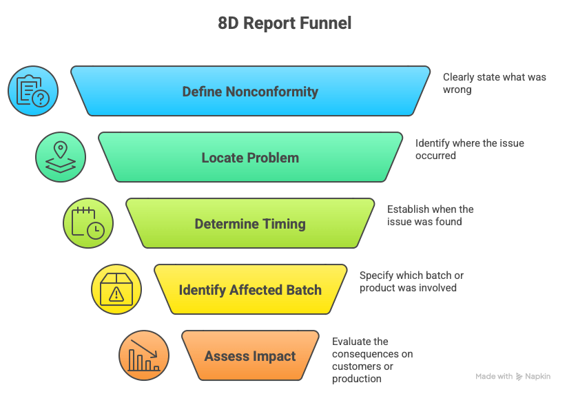 8D Report Funnel