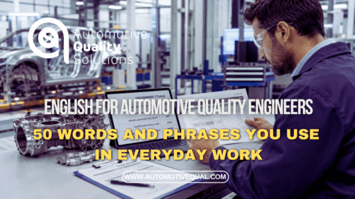 English for Automotive Quality Engineers – 50 Words and Phrases You Use in Everyday Work