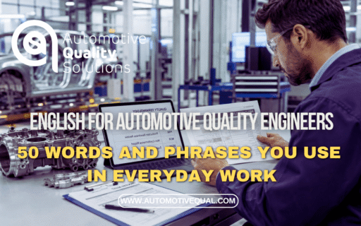 English for Automotive Quality Engineers – 50 Words and Phrases You Use in Everyday Work